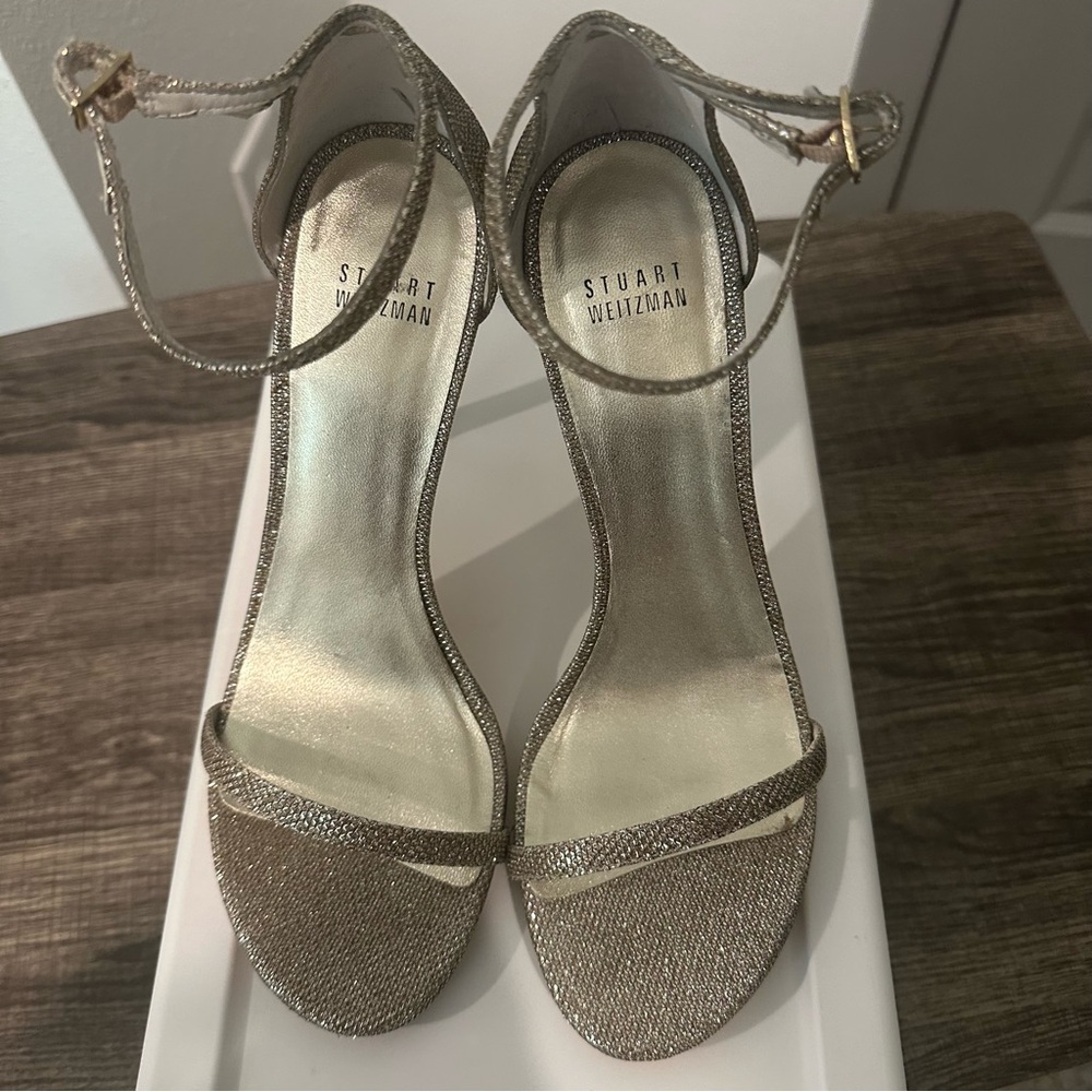 Stuart Weitzman Metallic Gold Heels